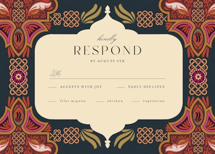 Mohabbat - rsvp card