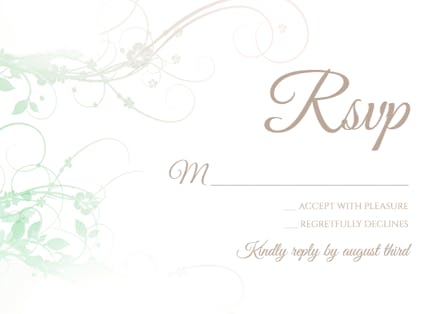 Muted floral - RSVP card