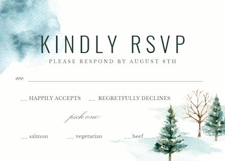 Noel Christmas Town - RSVP card