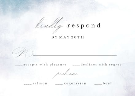 Ocean spread - rsvp card