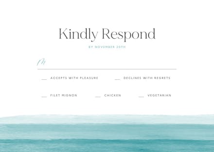 Oil waves - rsvp card