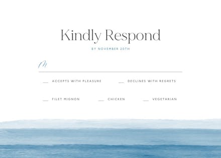 Oil waves - rsvp card