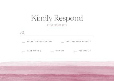 Oil waves - rsvp card