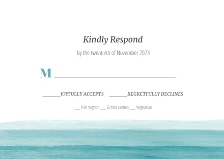 Oil Waves - RSVP card
