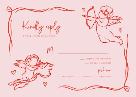 Angels hug - rsvp card