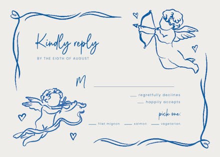 Angels hug - rsvp card