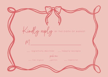 On the horizon - rsvp card