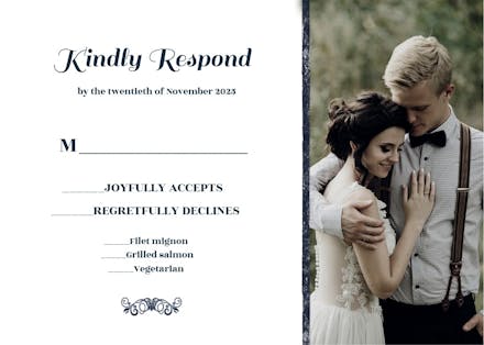 Our wedding - rsvp card