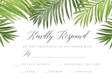 Palm leaves - rsvp card