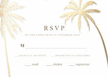 Palm trees - RSVP card