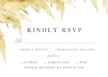 Pampas grass border - rsvp card