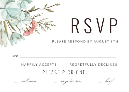 Boho Feathers - RSVP card Template (Free) | Greetings Island