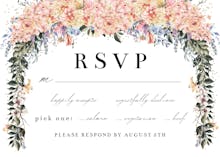 Pastel Flowers Gate - RSVP card