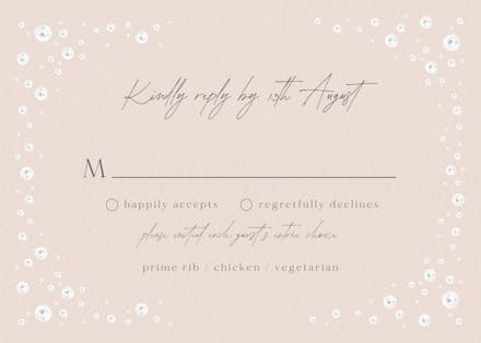 Pearls frame - rsvp card