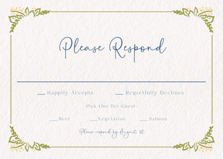 Per sempre insieme - rsvp card