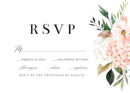 Graceful Greenery - RSVP card Template (Free) | Greetings Island