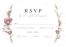 Poppy Flower Wreath - RSVP card