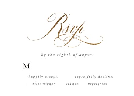 Pretty and - rsvp card