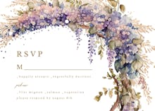 Purple bloom vines - rsvp card