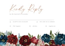 Purple flowers - rsvp card