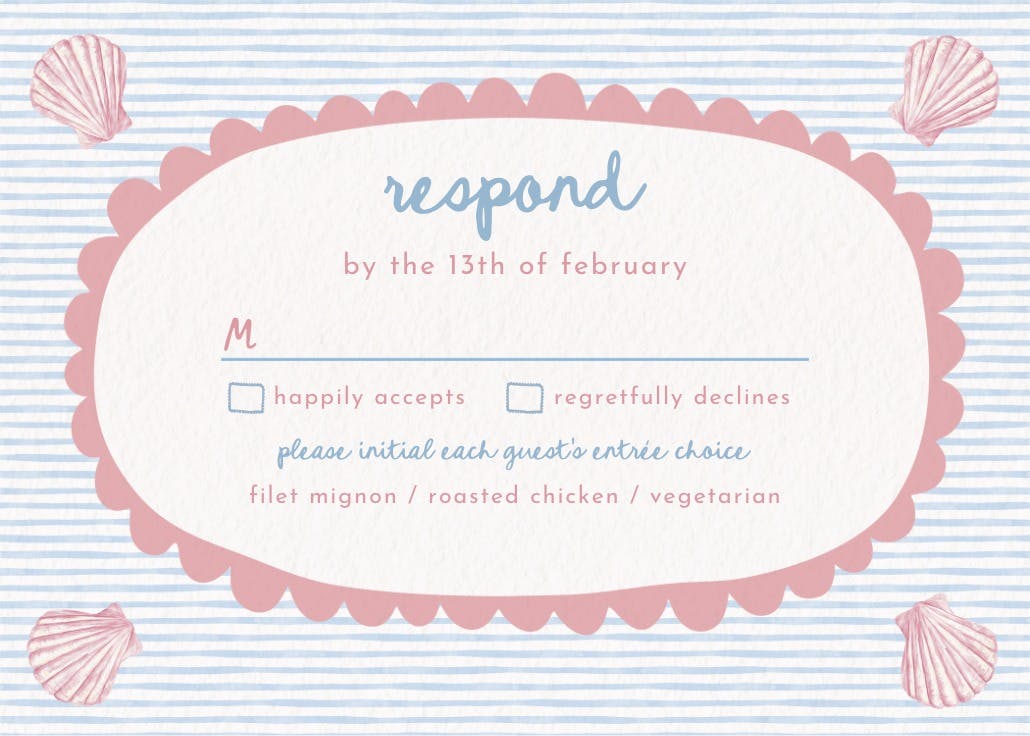 Quirky and sweet - rsvp card