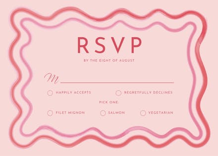 Retro wave frame - rsvp card