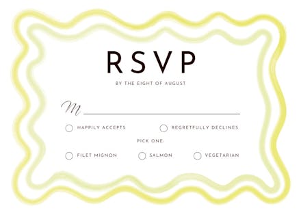 Retro wave frame - rsvp card