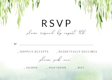 Romantic boat - rsvp card