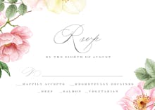 Roses Watercolor Wreath - RSVP card