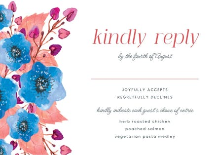 Royal garden - rsvp card