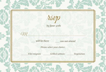 Rustic frame - rsvp card