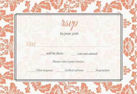 Rustic frame - rsvp card