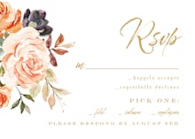 Rustic Roses - Tarjeta De Confirmación De Asistencia A Eventos