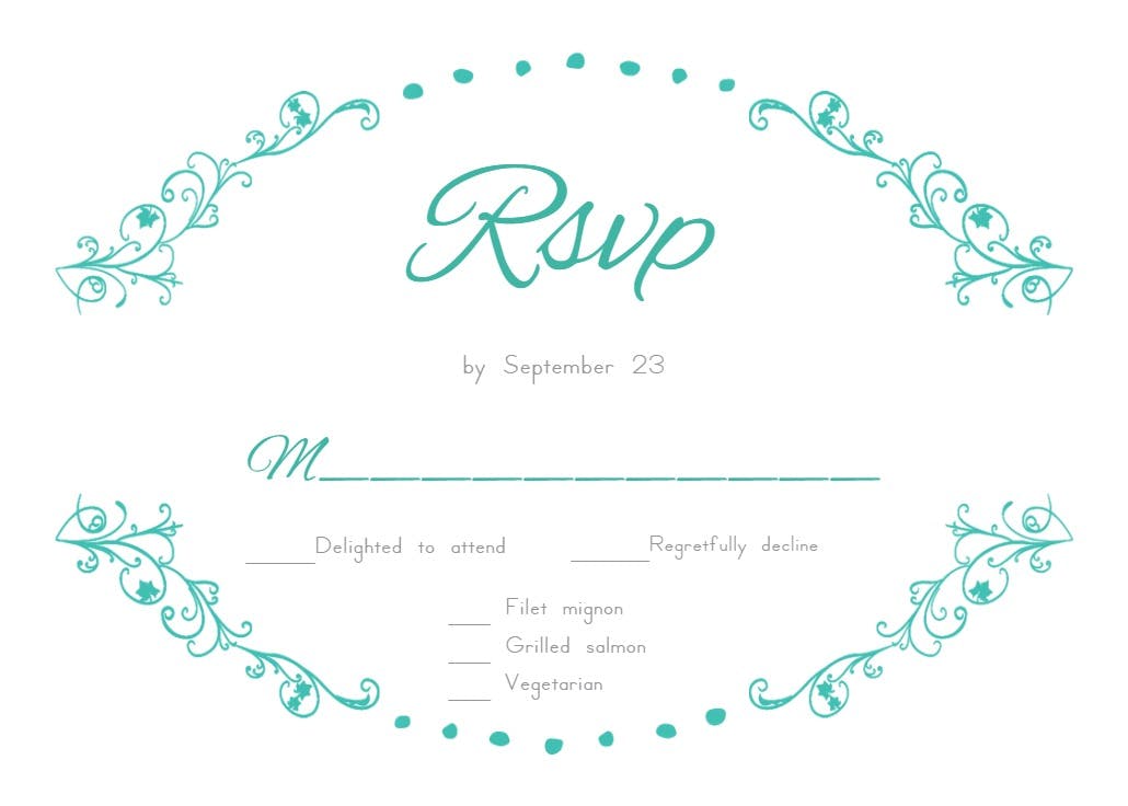 Scalloped photo frame - rsvp card