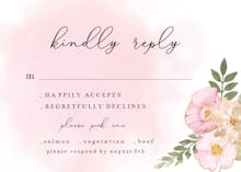 Shabby Chic Flowers - RSVP card