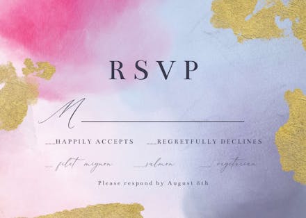Shades of love - RSVP card