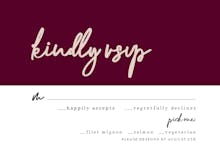 Shellia Typeface - RSVP card
