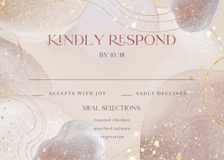 Shimmering shapes - rsvp card