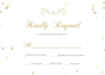 Shiny invitation - rsvp card