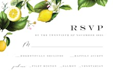 Sicilian lemon tree - RSVP card