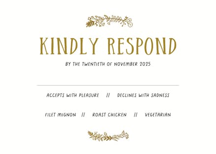 Side by side - rsvp card