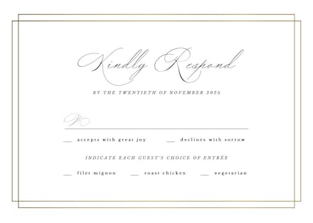 Simple - rsvp card