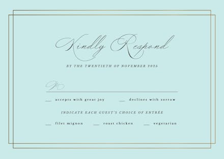 Simple - rsvp card