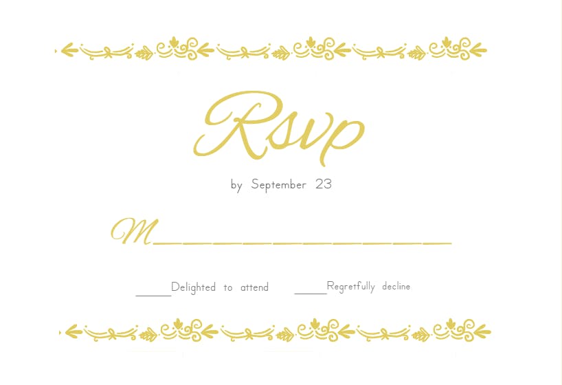 Simple beauty - rsvp card