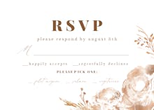 Simple Burgundy Blush - RSVP card