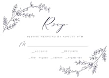 Simple Foliage - RSVP card