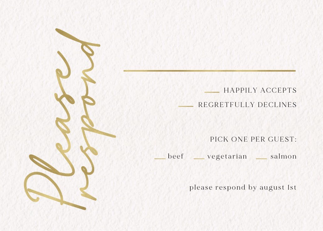Simple script - rsvp card