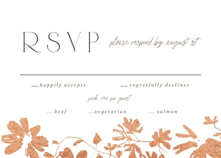 Sketched florals - rsvp card