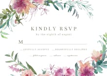 Sketchy florals - rsvp card