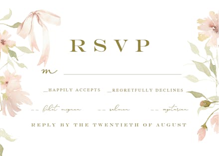 Soft Romantic Floral Frame - RSVP Card Template (Free) | Greetings Island